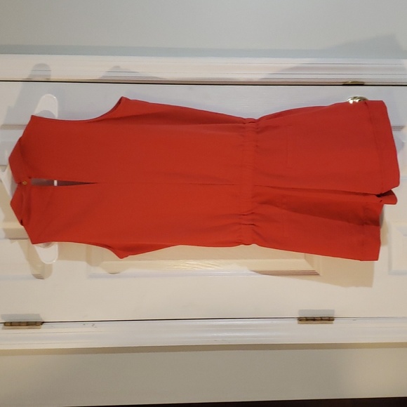 Burnt orange dressy romper with gold hardware  size 8 - Picture 3 of 5